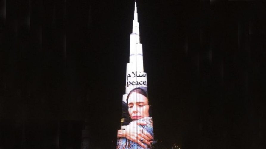 Burj Khalifa Lit Up In Honour Of New Zealand PM Jacinda Ardern