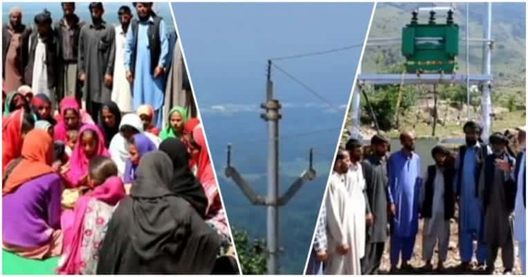 People celebrate as their village gets electricity first time since 1947