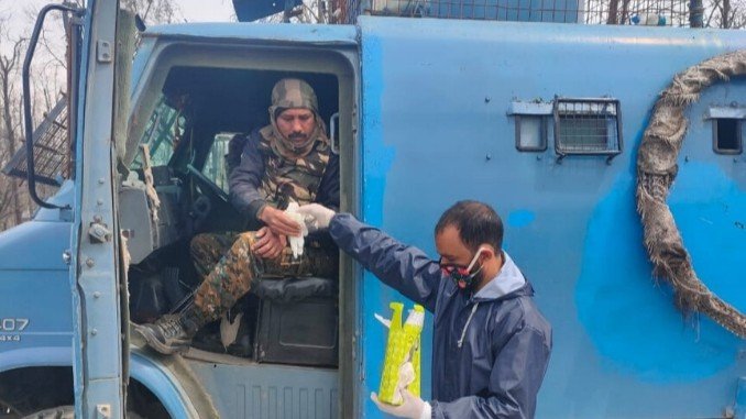 Brotherhood! Muslim youth sanitize historical Gurdwara in Pulwama (2)