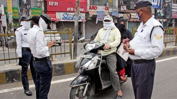 59 lakh vehicles challan for violating COVID-19 protocols in UP - Digpu